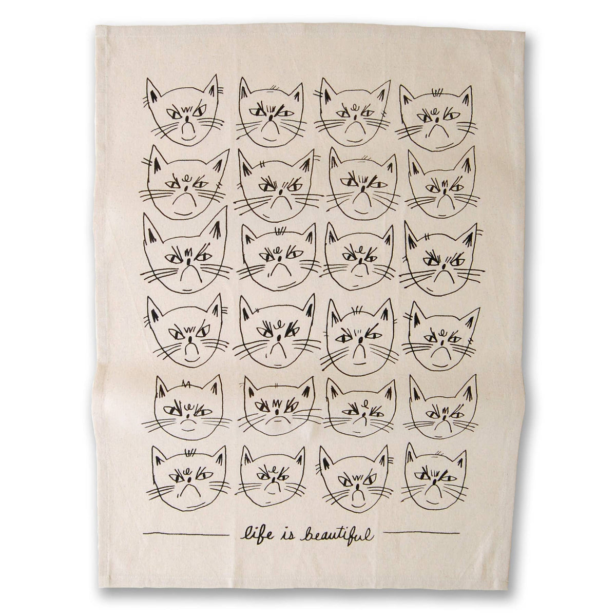 Torchon « Life is Beautiful » de Snitty Kitty