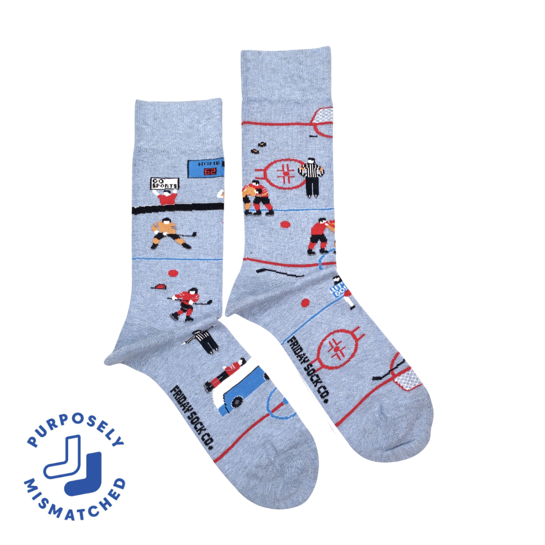 Chaussettes Scènes de Hockey Drôles pour Hommes