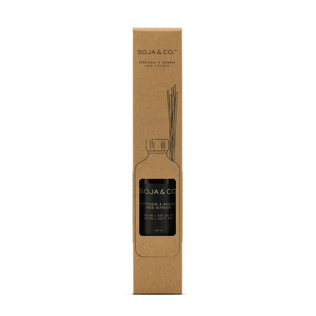 Diffuseur à roseaux | Melon + Air salin