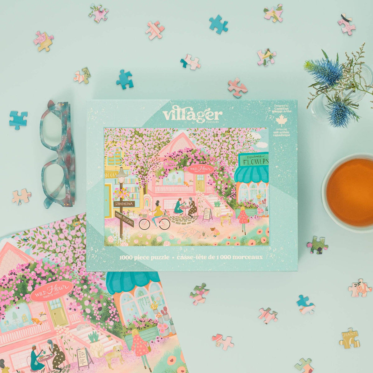 Ville en Fleurs | Puzzle de 1000 pièces | Conçu au Canada