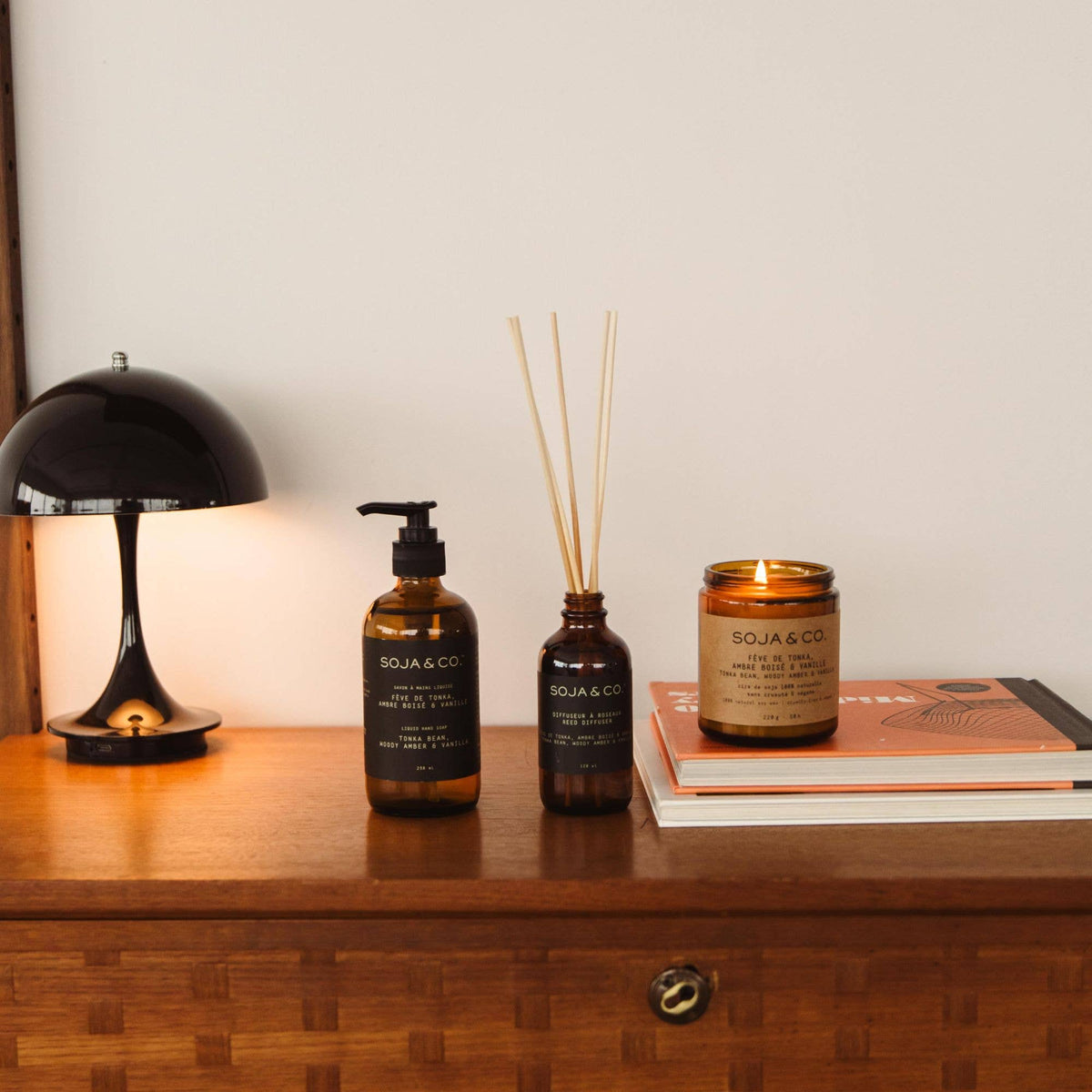 Diffuseur à roseaux | Fève de tonka, Ambre boisé & Vanille