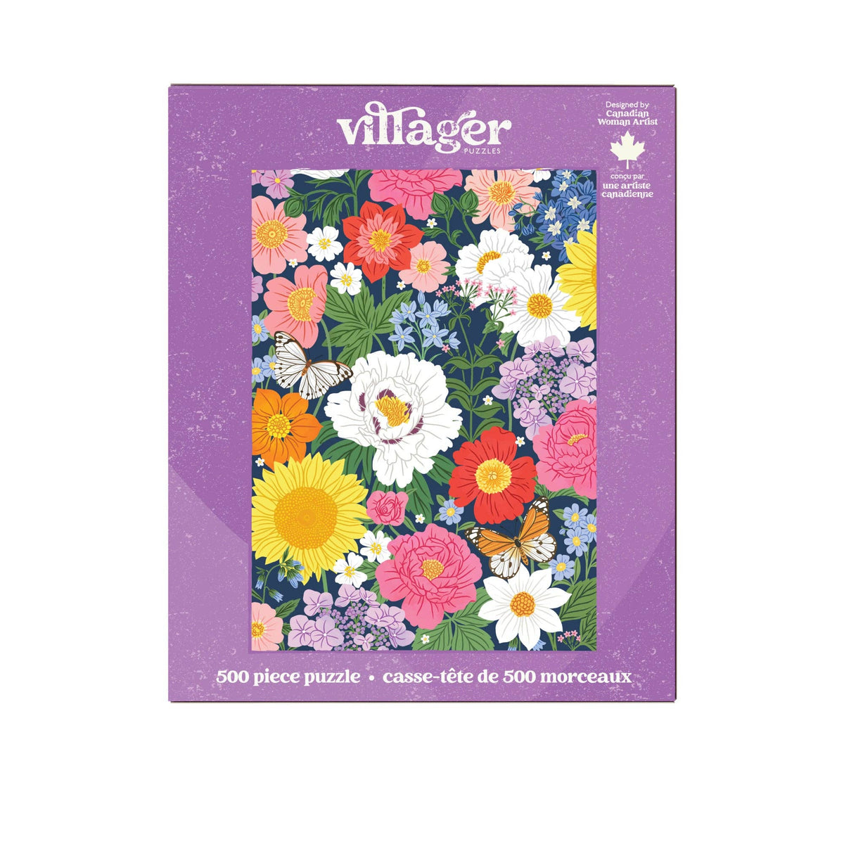 Fleurs de Minuit | Puzzle de 500 pièces | Conçu au Canada