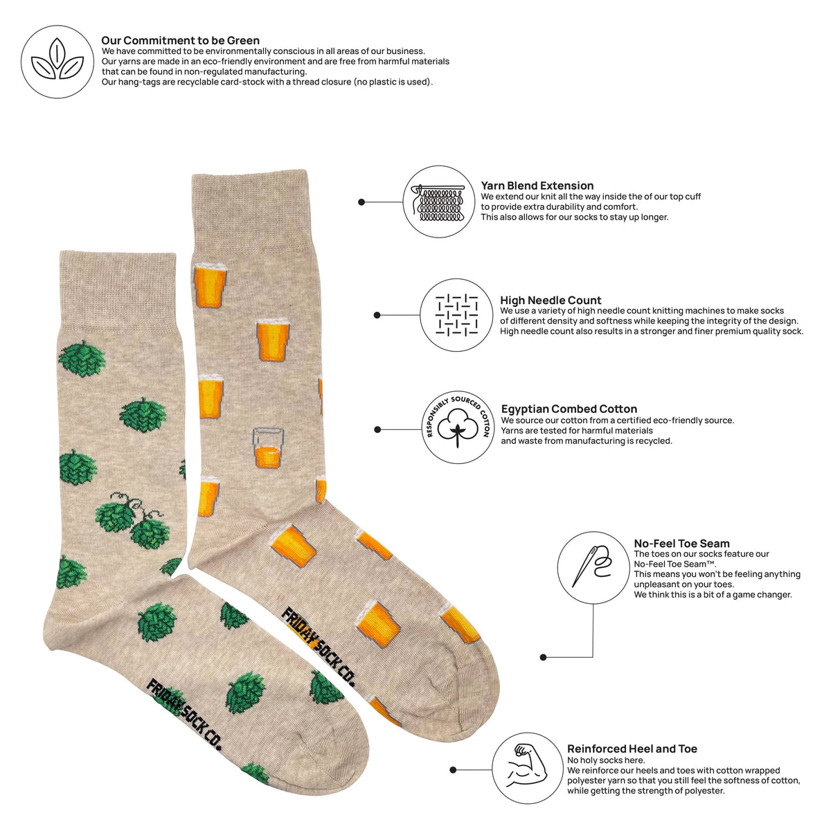 Chaussettes Hommes Bière & Houblon