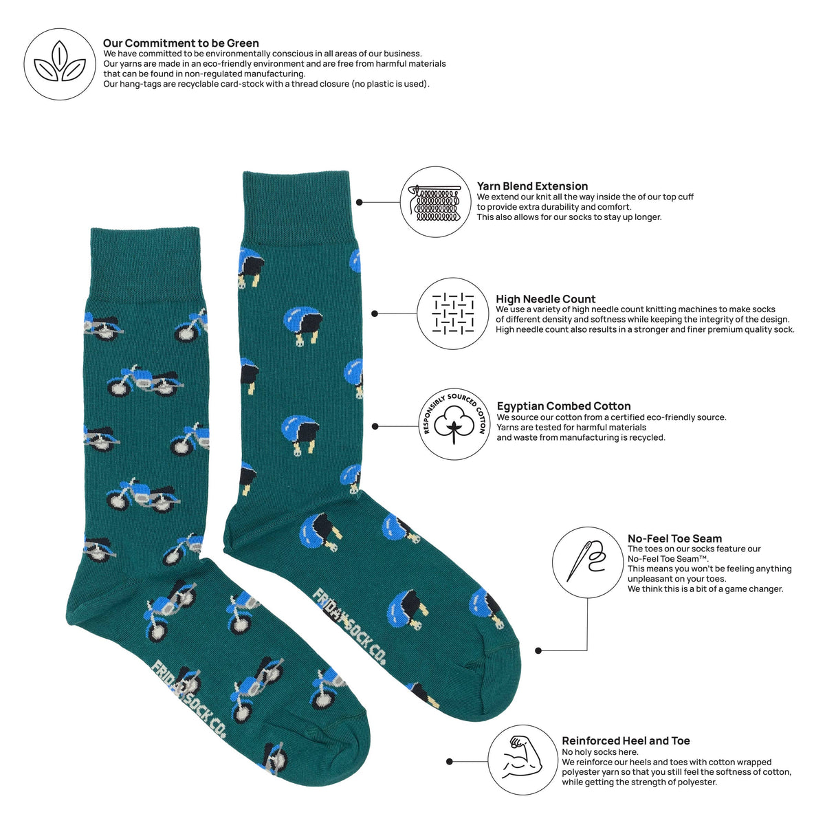 Chaussettes de moto pour hommes