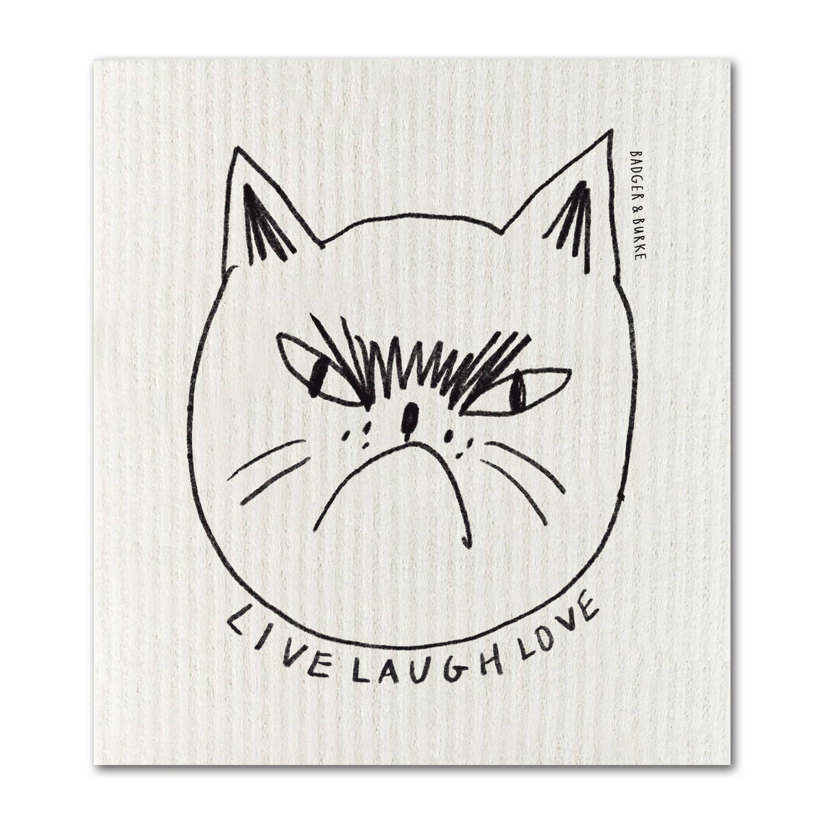 Snitty Kitty « Vivre, rire, aimer » Chiffon-éponge suédois