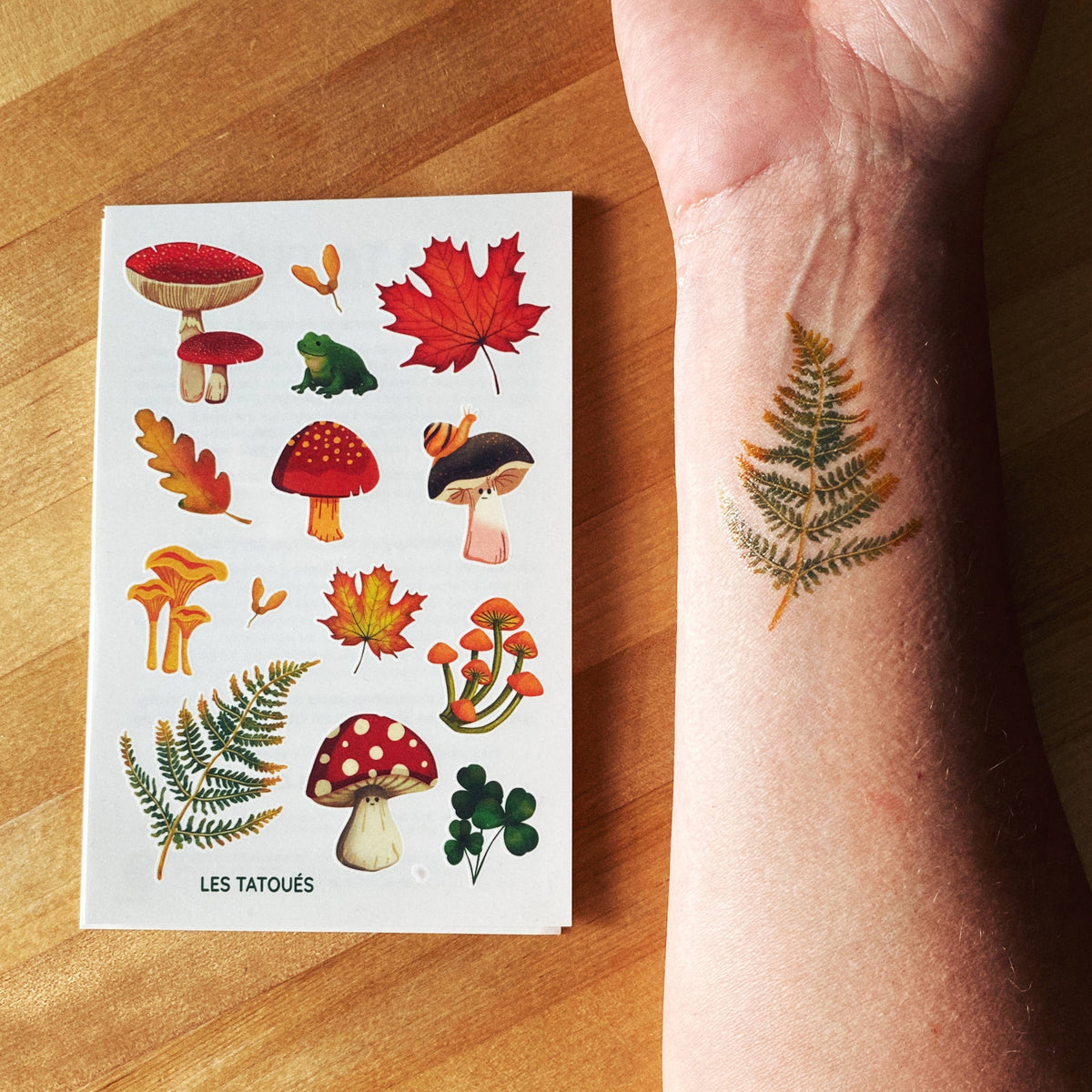 Tatouage temporaire Les Champignons