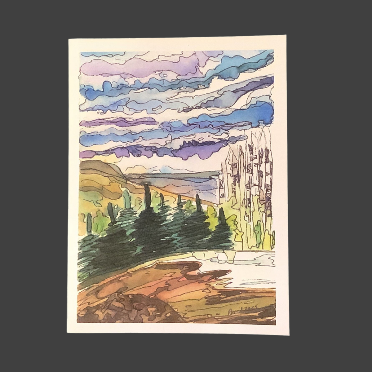 Cartes de souhaits aquarelle