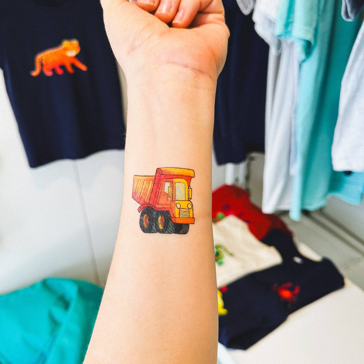 Les camions du chantier - Tatouages temporaires