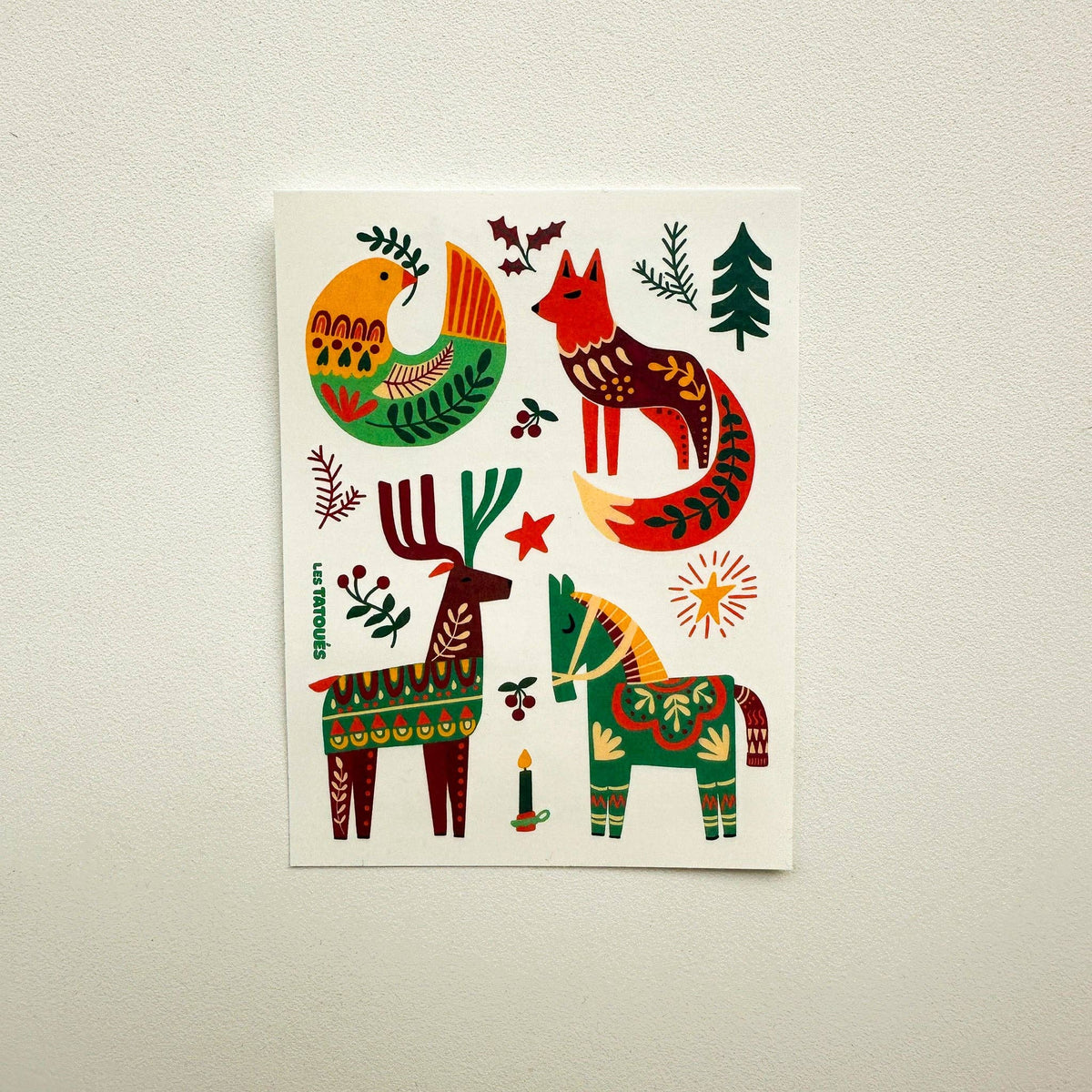 Les animaux scandi - Tatouages temporaires.