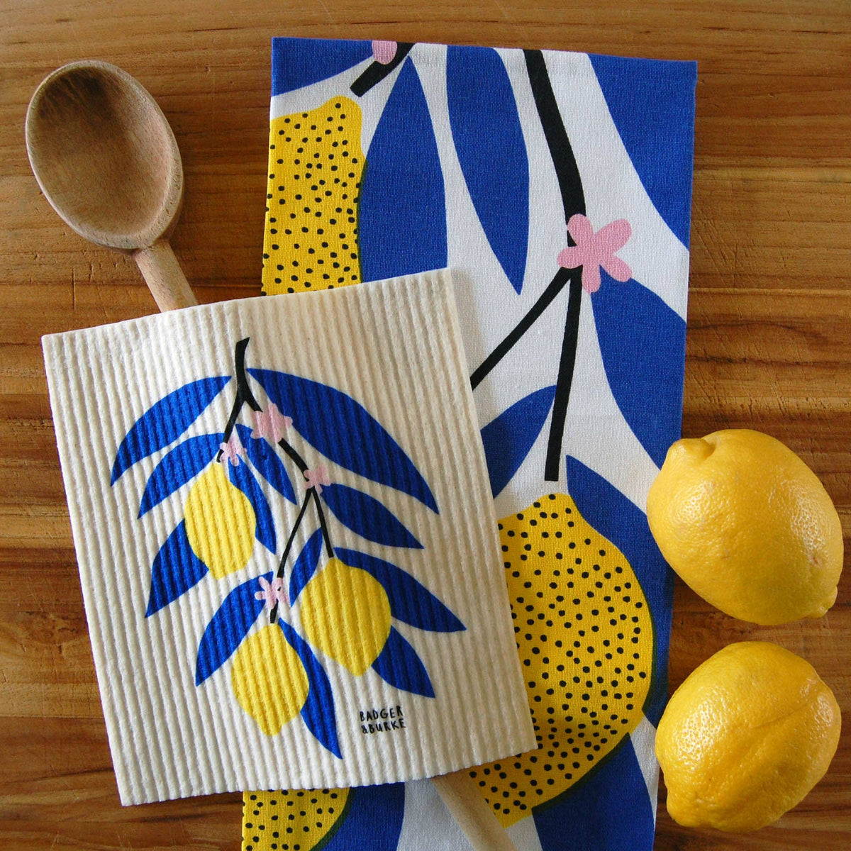 Chiffon-éponge Branche de citron / chiffon suédois