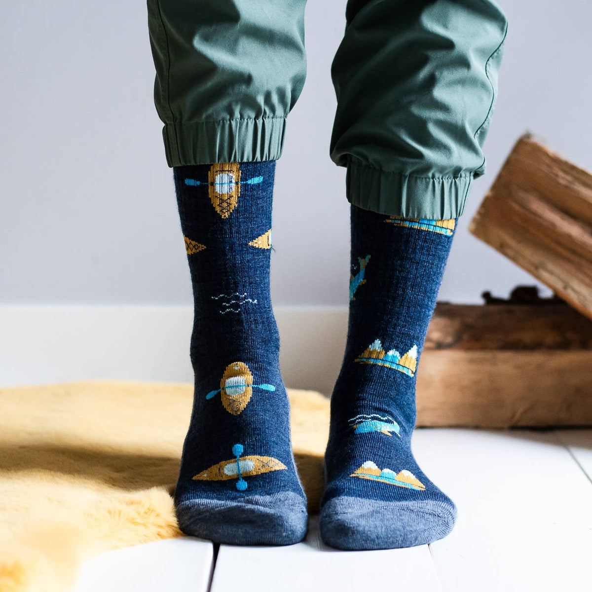 Chaussettes en laine mérinos pour activités de plein air pour hommes