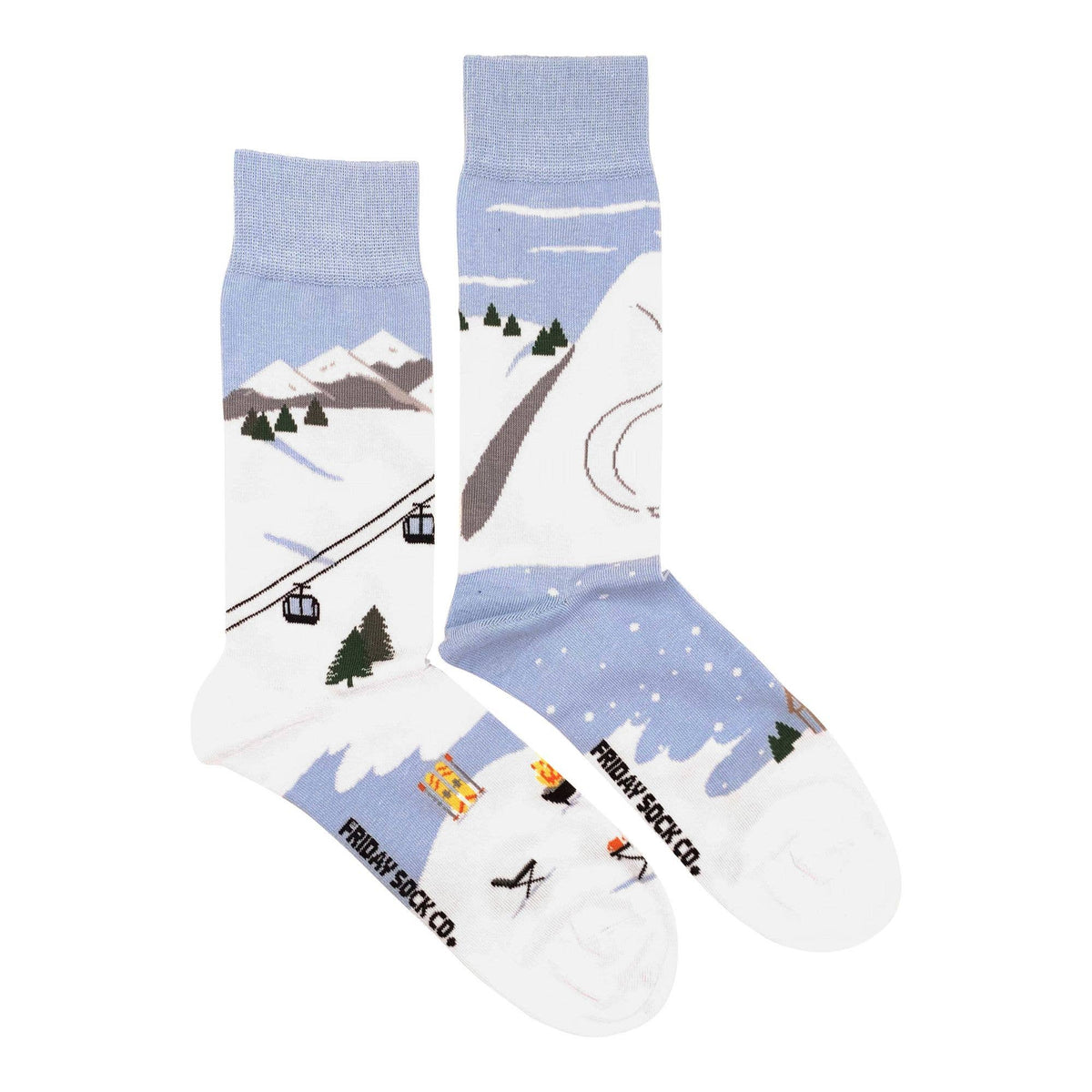 Chaussettes amusantes pour hommes | Ski Scene