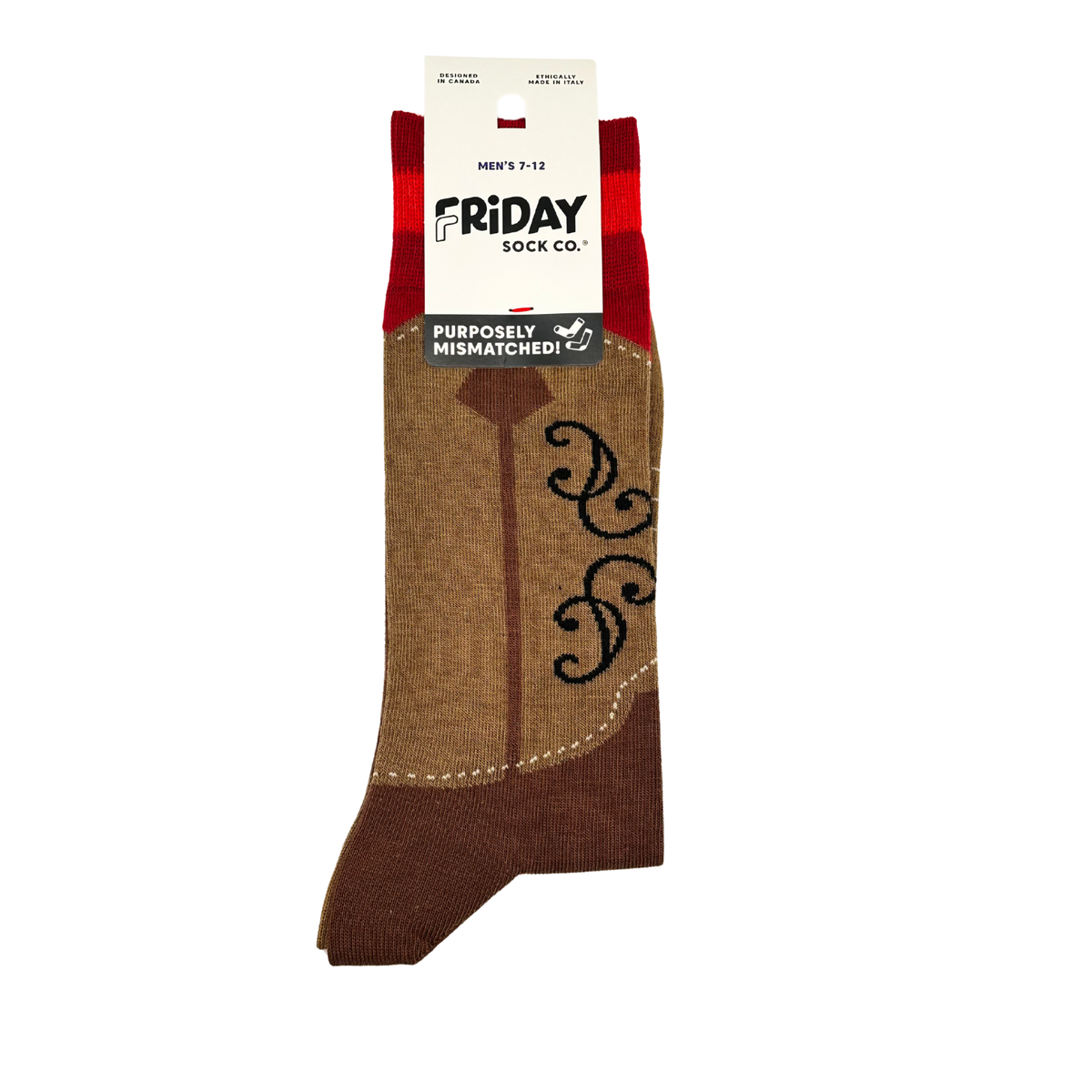 Chaussettes dépareillées mi-mollet pour bottes de cowboy homme