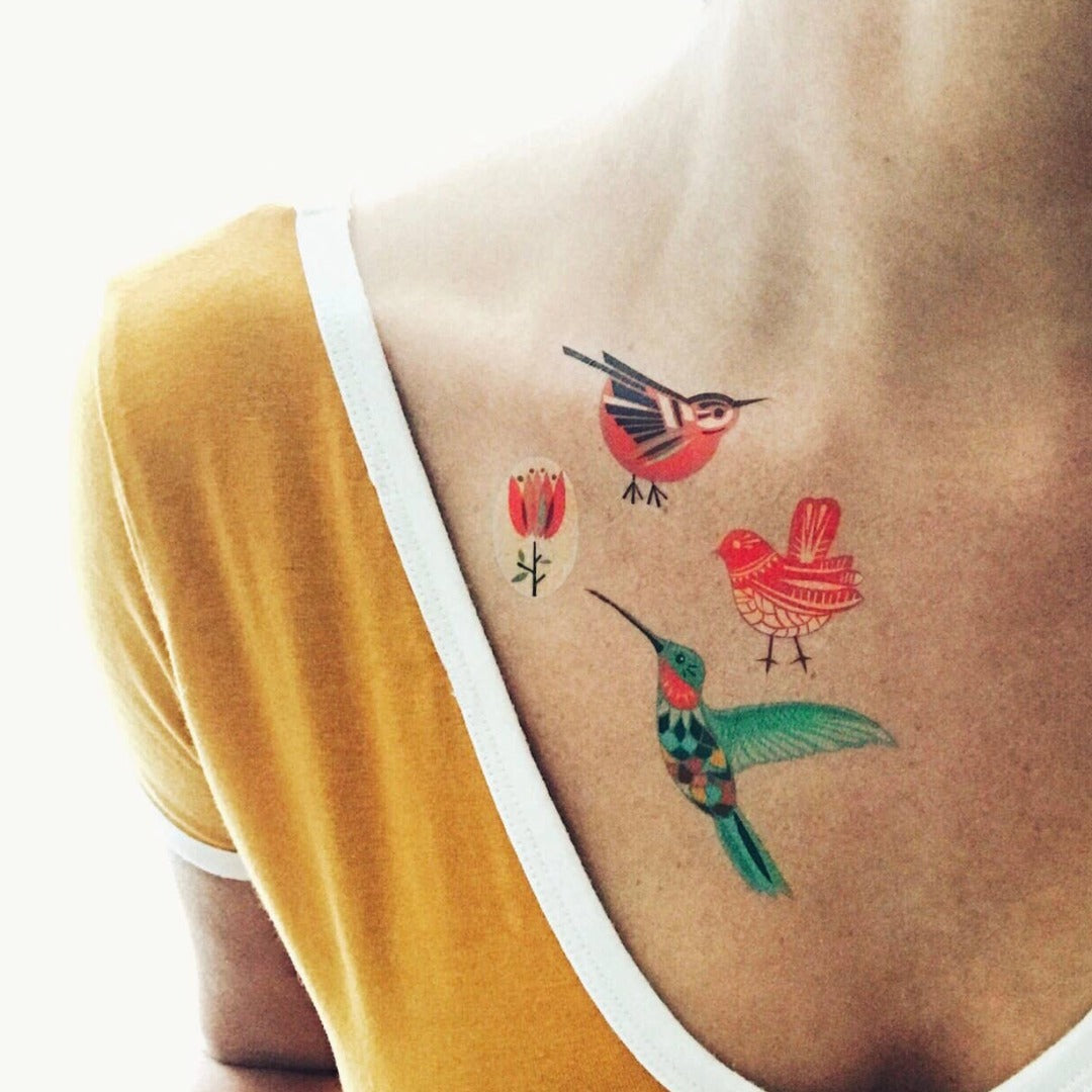 Les Oiseaux - Tatouages temporaires