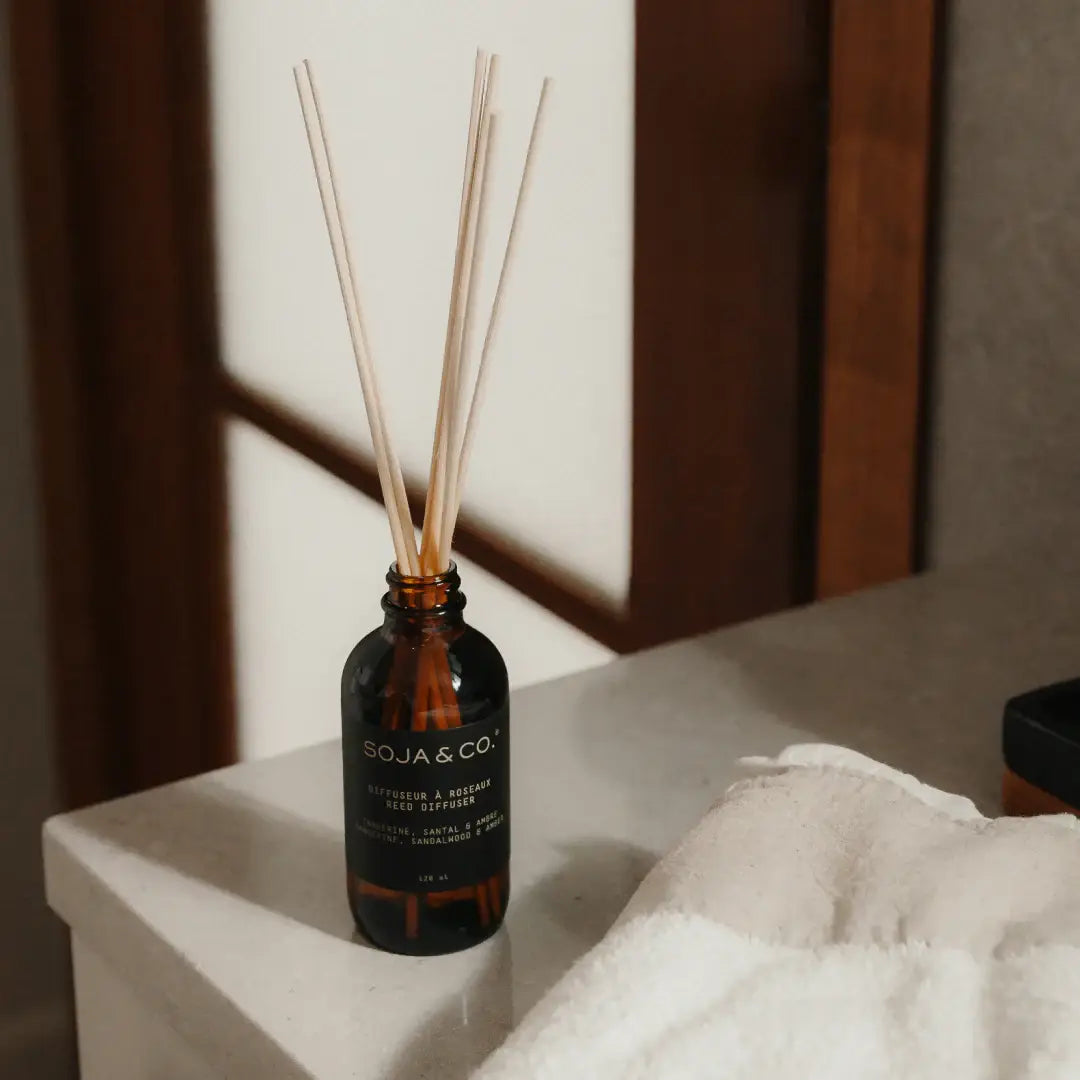 Diffuseur à roseaux | Tangerine, Santal & Ambre