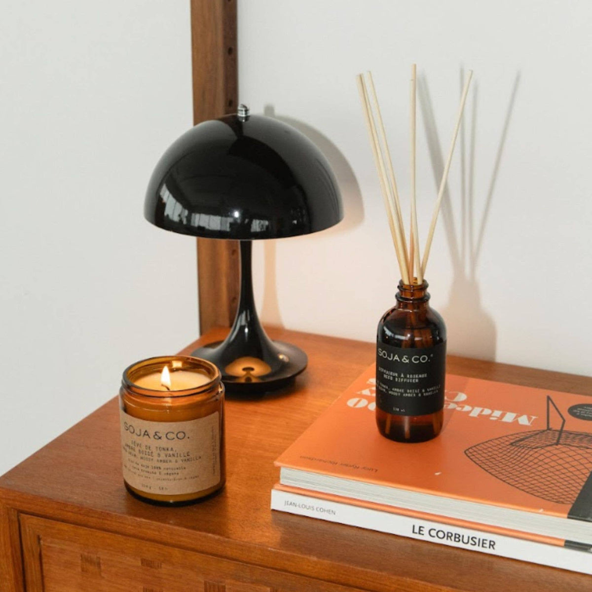 Diffuseur à roseaux | Fève de tonka, Ambre boisé & Vanille