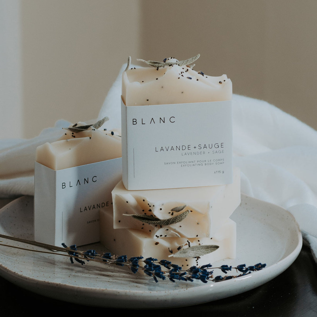 Savon hydratant pour le corps - Lavande + Sauge