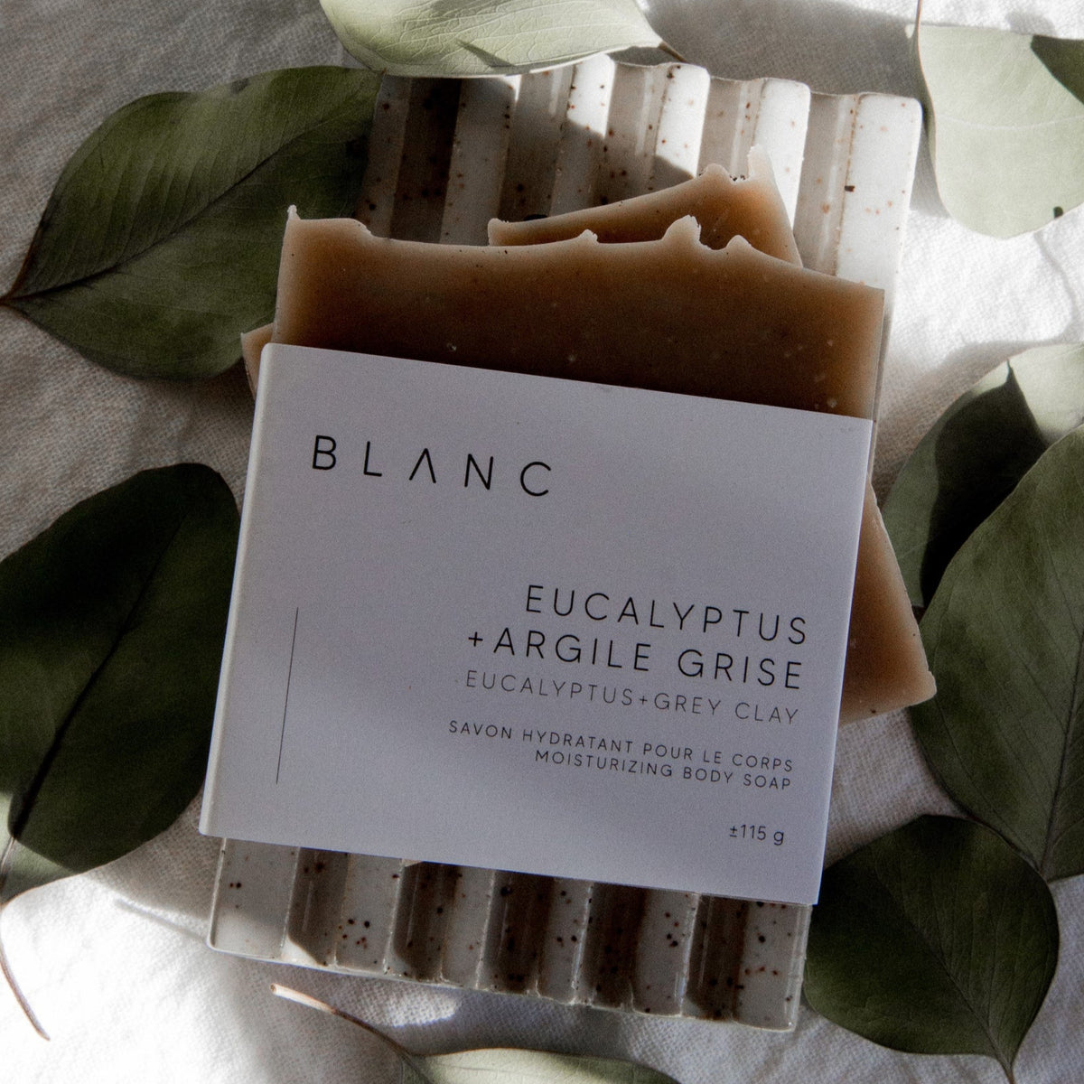 Savon hydratant pour le corps - Eucalyptus + Argile grise