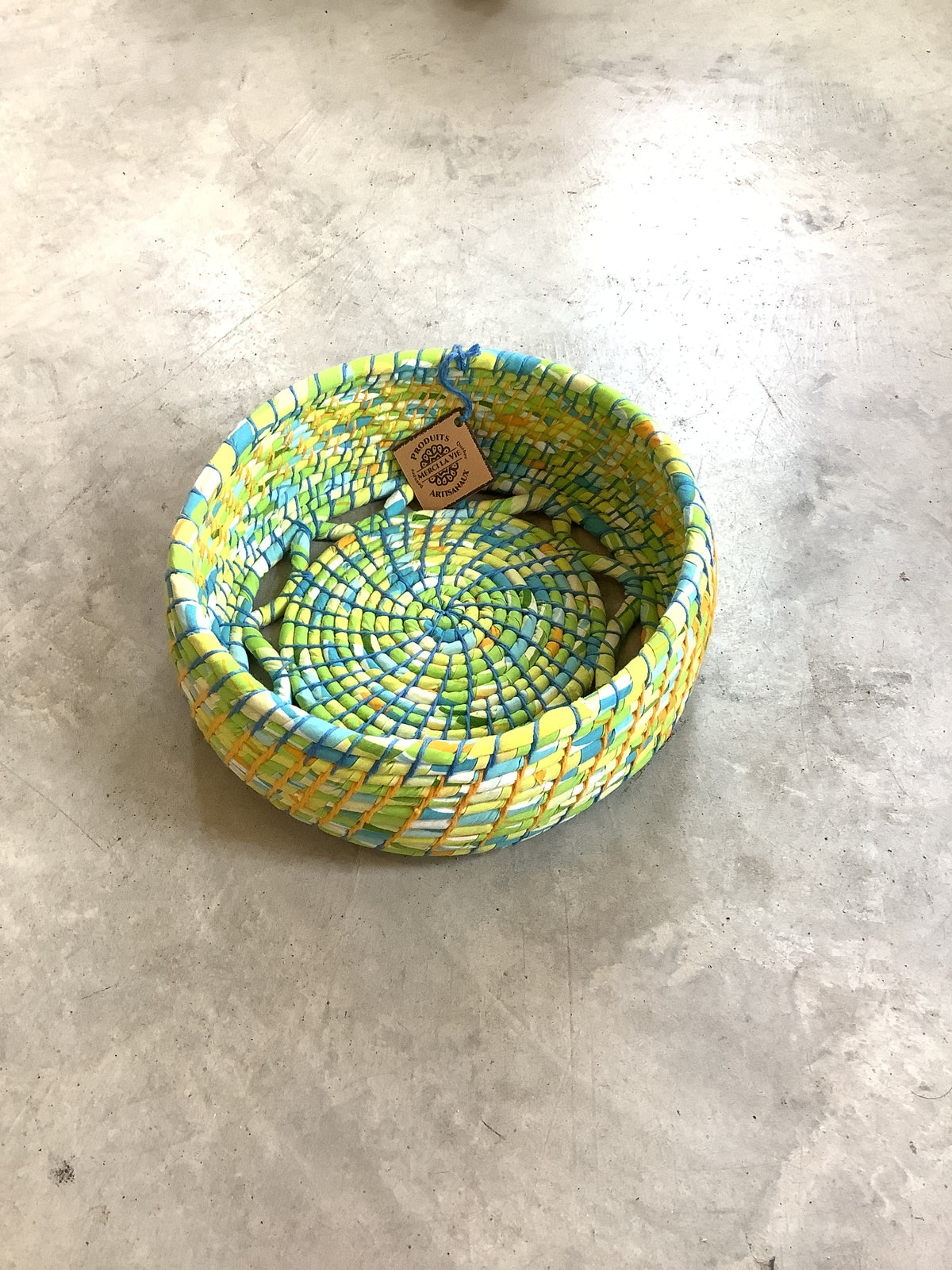 Paniers tissés à la main - tissus recyclés