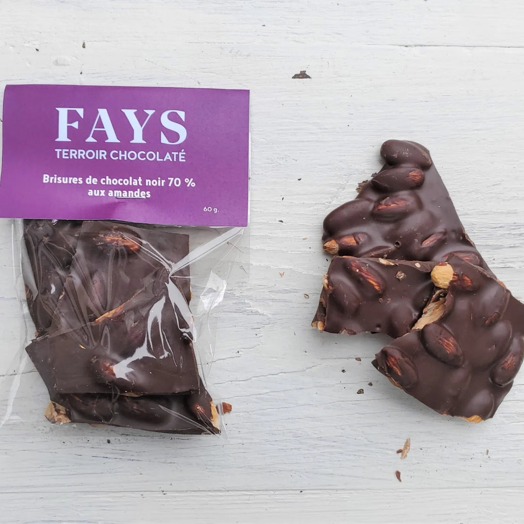 Brises de chocolat aux amandes