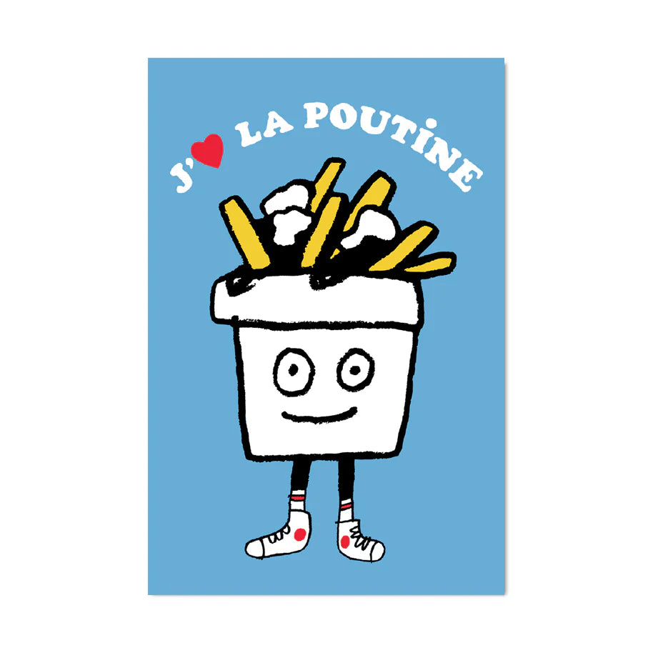 J&#39;AIME LA POUTINE — Carte postale
