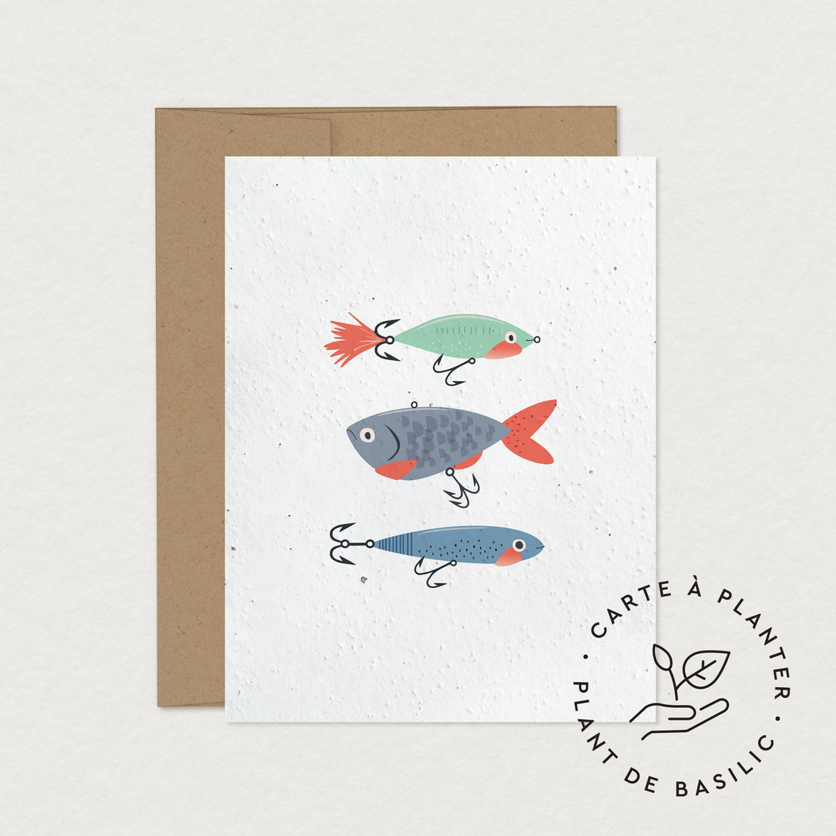 Cartes de souhaits à planter -  Hameçons