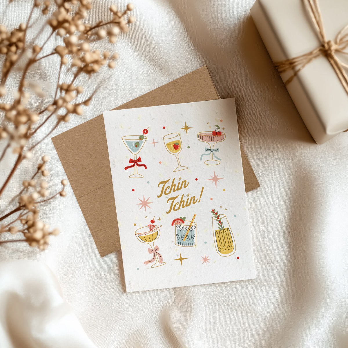 Cartes de souhaits à planter -  Tchin Tchin