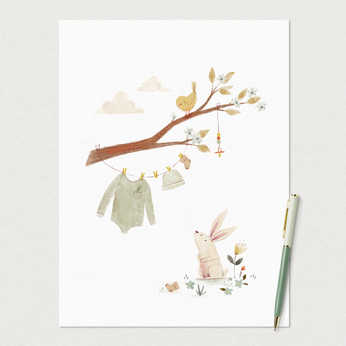 Carte géante 4-en-1 pour shower de bébé