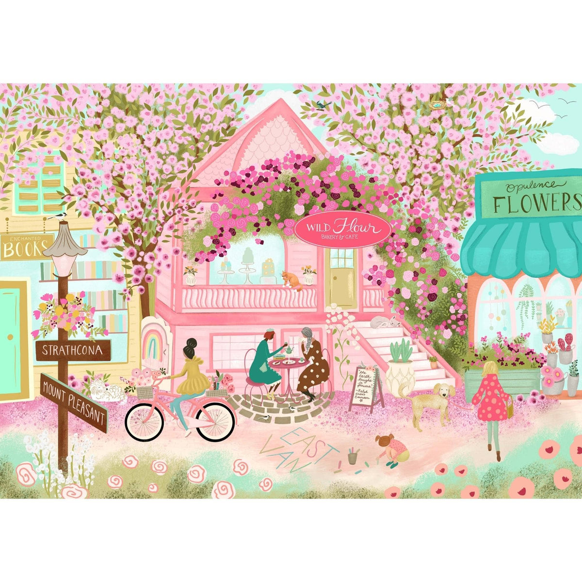 Ville en Fleurs | Puzzle de 1000 pièces | Conçu au Canada