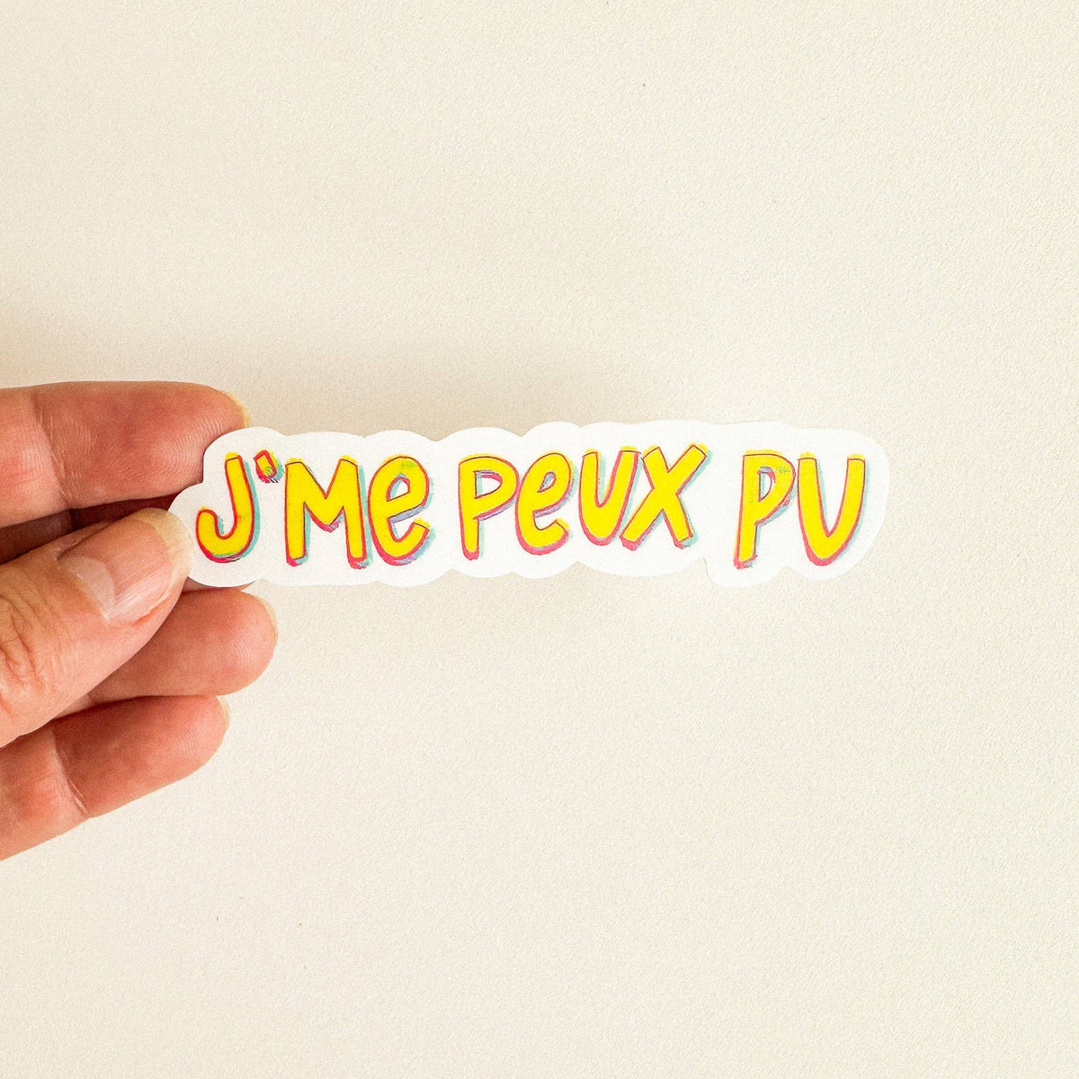 Autocollants - J'me peux pu