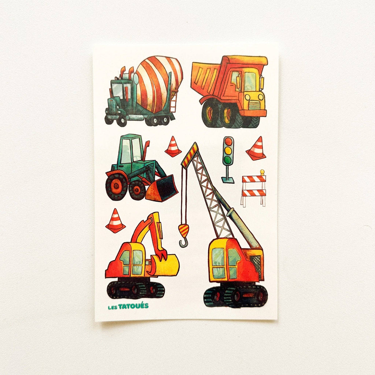 Les camions du chantier - Tatouages temporaires