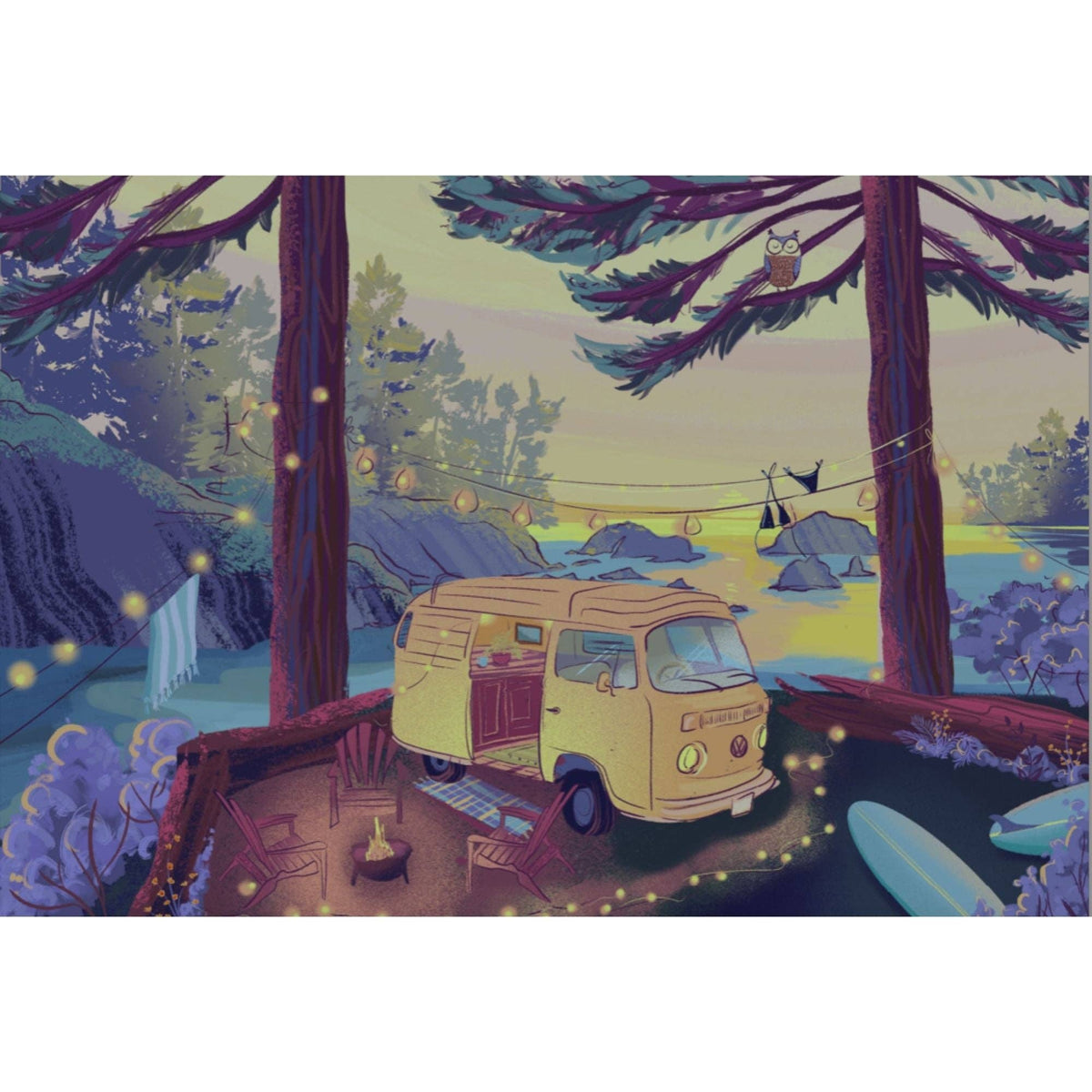 Campsite au Crépuscule | Puzzle de 1000 pièces | Conçu au Canada