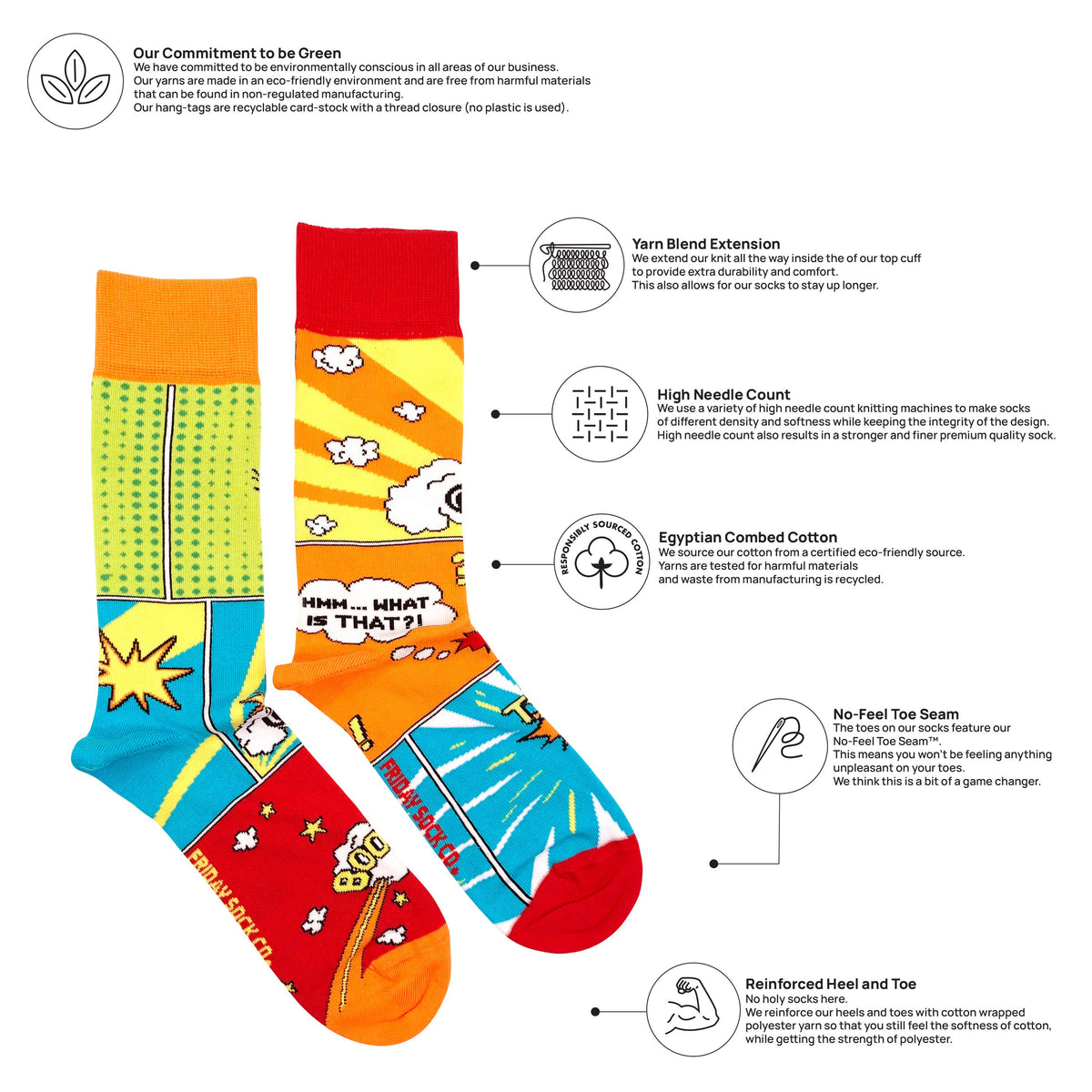 Chaussettes de bande dessinée pour hommes