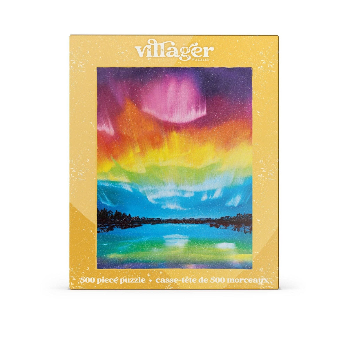 Puzzle de 500 pièces Aurores boréales arc-en-ciel | Artiste canadien