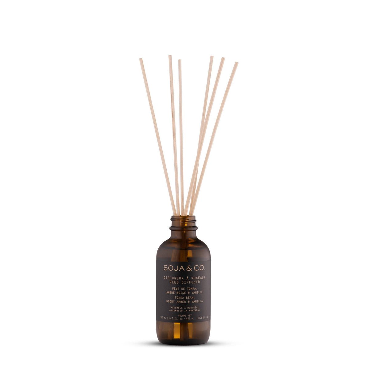 Diffuseur à roseaux | Fève de tonka, Ambre boisé & Vanille
