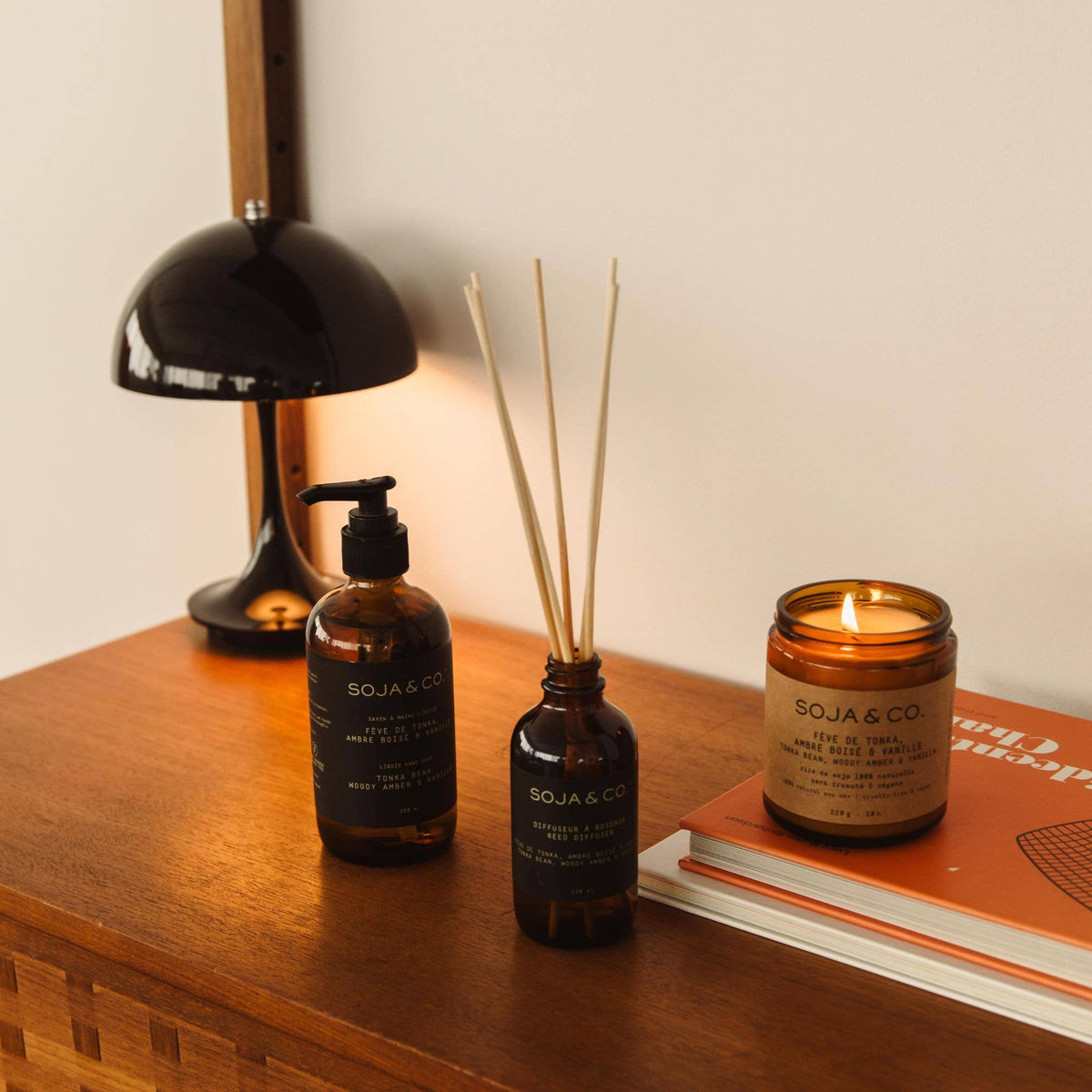 Diffuseur à roseaux | Fève de tonka, Ambre boisé & Vanille