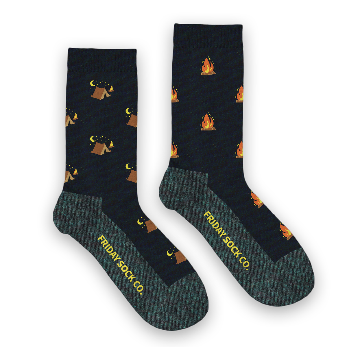 Chaussettes en laine mérinos pour hommes - Camping de nuit