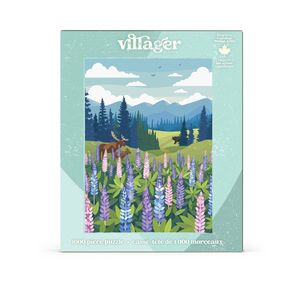 Prairie de lupins | Puzzle de 1000 pièces | Conçu au Canada