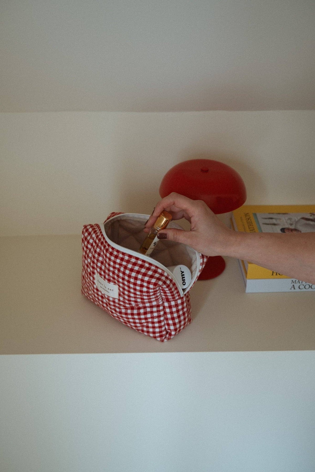 Pochette matelassée en coton biologique - Collection Vichy