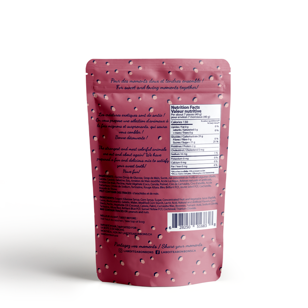 Animaux colorés - Bonbons gélifiés