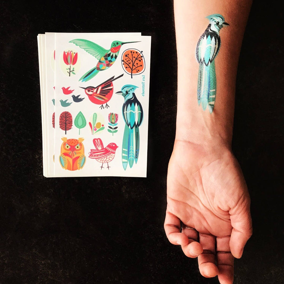 Les Oiseaux - Tatouages temporaires